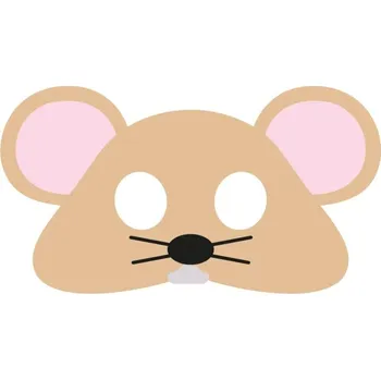 Pleťová maska Maska na obličej kostýmově_pl béžová a hnědá tkanina