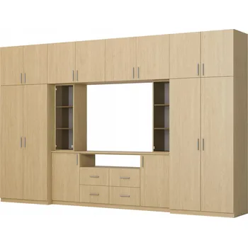 Obývací stěna Nábytková Stěna Nesto – moderní a stylová sestava do obývacího pokoje v barvě dubu