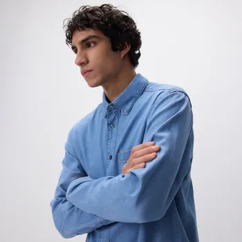 Reserved - Džínová košile regular fit - modrá - YQ325-50J - YQ325-50J-XXL