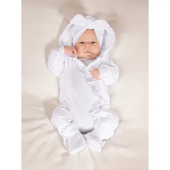 Kojenecký overall Elegantní dívčí overal na křtiny bílý Nicol, vel. 56