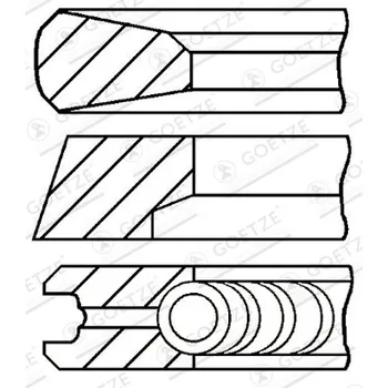 Píst motoru Sada pístních kroužků, 08-434400-00