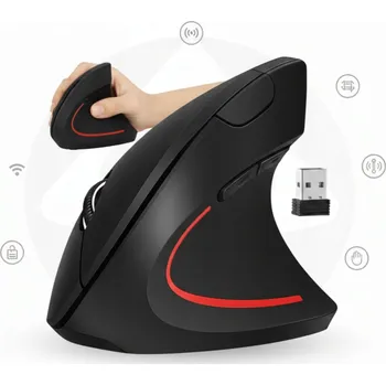 Myš BEZDRÁTOVÁ MYŠ VERTIKÁLNÍ ERGONOMICKÁ MYŠ 2.4GHZ PRO PRÁCI