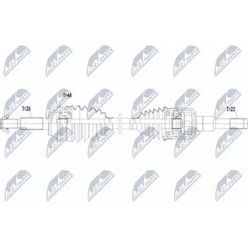 Poloosa kola Hnací hřídel - poloosa NTY NPW-FR-223