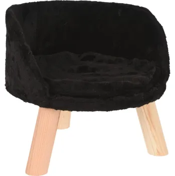 Pohovka pro kočku Sharleen, černá, 35 x 30 x 35 cm, bílá