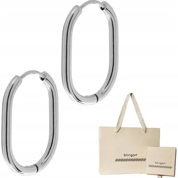 Náušnice Náušnice visací oválné ZAPÍNACÍ barvy OCEL chirurgická 316L