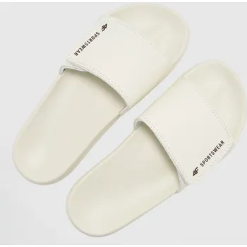 Dámské pantofle Dámské NAZOUVÁKY 4F 4FMM00FFLIF031A-12S sportovní krémové pantofle na bazén léto velikost 37