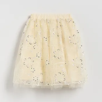 Dětská móda Reserved - Tylová sukně s&nbsp;flitry - tělová - 540IB-02X - 540IB-02X-146