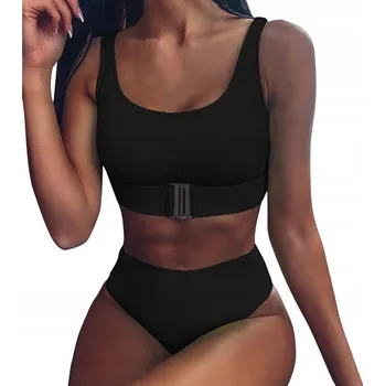 Dámské plavky DÁMSKÉ DVOUDÍLNÉ PLAVKY S VYSOKÝM PASEM, BIKINI TOP, VELIKOST S