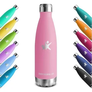 Outdoor vaření Láhev na pití KollyKolla nerez 750ml, vakuová termoska, láhev na vodu bez BPA, nepropustná