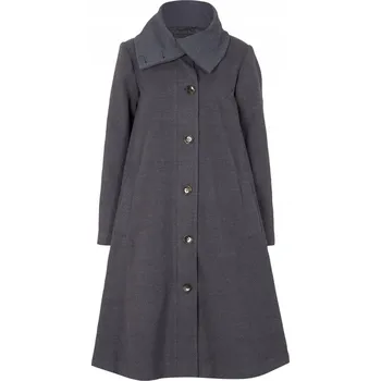 Dámský kabát Bonprix dámský kabát šedý klasický bez kapuce velikost 38