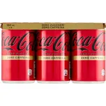 Coca-Cola bez kofeinu a bez cukru (senza Caffeina zero) plech 6x150ml