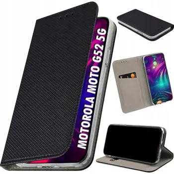 Pouzdro na mobilní telefon Flipové pouzdro pro Motorola Moto G52 + Sklo 9h - Pouzdro