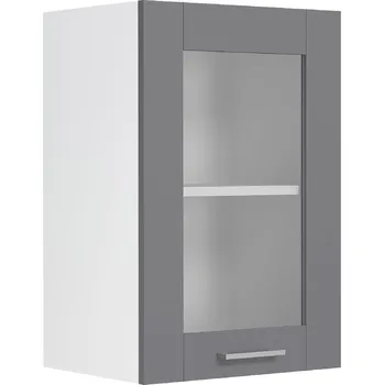 Obývací stěna VCM Nástěnná skříňka ze skla 40 cm „Colura“, antracitová 496571