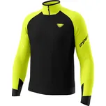 Pánské funkční triko Dynafit Alpine L/S 1/2 Zip Tee M Velikost: L / Barva: černá/žlutá