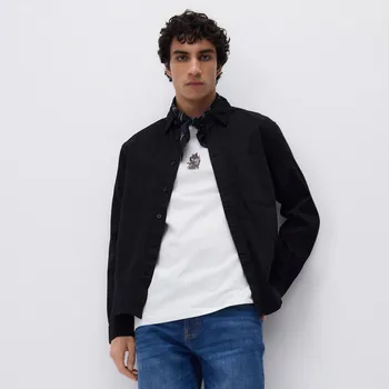 Pánská košile Reserved - Džínová košile regular fit - černý - YQ325-99J - YQ325-99J-XL