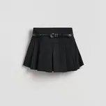 Reserved - Kraťasová sukně s páskem - černý - 491HV-99X - 491HV-99X-S