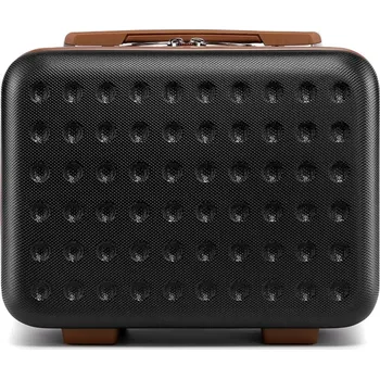 Kosmetický kufr Kosmetický kufřík ABS+PC Kono - černo-hnědý - 11 L