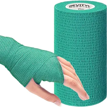 Tejpovací páska REVITY Samolepicí kohezivní obinadlo 10 cm x 4,5 m ZELENÁ