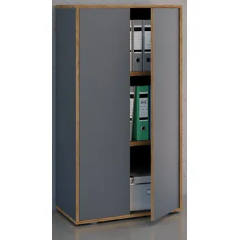 Knihovna VCM 3dílná kancelářská skříň „Salia“ B60, antracitová 496704