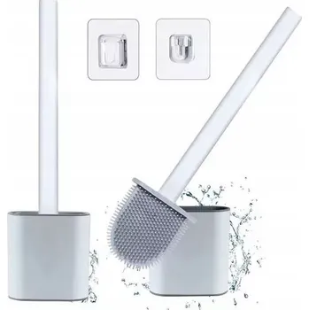 WC štětka Silikonový kartáč na WC s nádobou