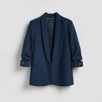 Dámské sako Reserved - Sako s příměsí viskózy - tmavomodrá - 148IS-59X - 148IS-59X-XL