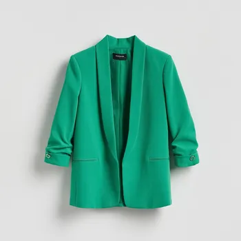 Dámské sako Reserved - Sako s příměsí viskózy - zelená - 148IS-77X - 148IS-77X-XL