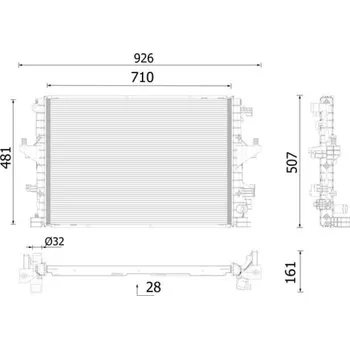 Chladič motoru Chladič, chlazení motoru MAHLE CR 2746 000P