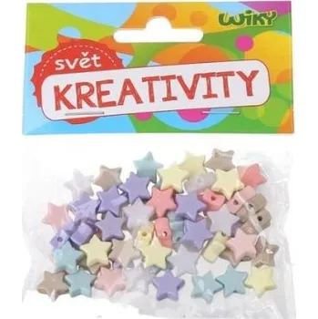 Dětské navlékací korálky Barevné korálky hvězdičky 15g W033520