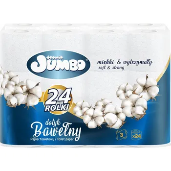 Toaletní papíry Toaletní papír Słonik Jumbo 3vrstvý, 24 rolí