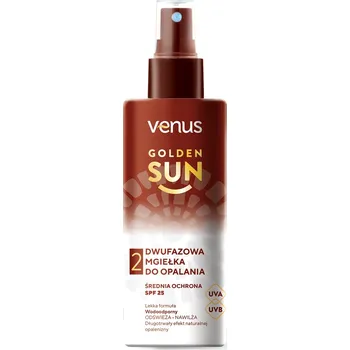 Opalování VENUS GOLDEN SUN - DVOUFÁZOVÁ MLHA NA OPALOVÁNÍ SPF 25