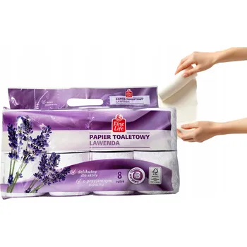 Toaletní papíry Vlhčený toaletní papír Fine Life 8 ks