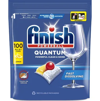 Tableta do myčky FINISH Kapsle do myčky Powerball Quantum lemon 100 kusů