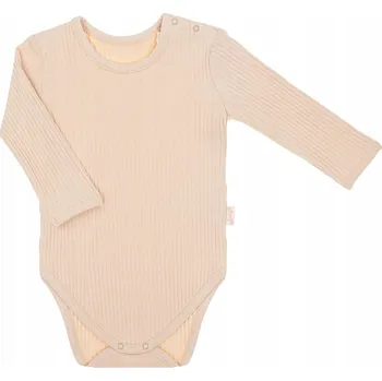 Kojenecký body Dívčí body s dlouhým rukávem, béžové Nicol, vel.
