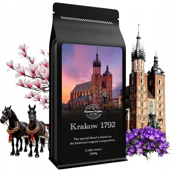 Káva Káva zrnková Arabica Exploro Coffee KRAKOW BLACK LABEL 1000 g