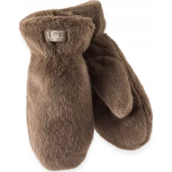 Rukavice Dámské zimní palčáky s Kožíšek, zateplené, hnědé, silné