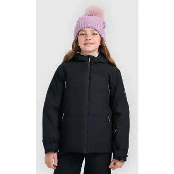 Dívčí lyžařská bunda s membrána 8000 - černá