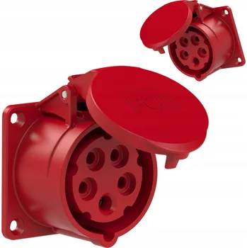 Elektrická zásuvka Elektrická Zásuvka hermetická Pce červená