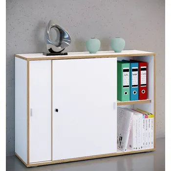 Obývací pokoj VCM Výsuvná skříňka se 2 přihrádkami „Salia“ B100, bílá 496818