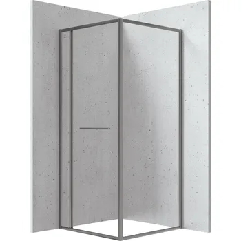 Deante Čtvercový sprchový kout Blur 90x90 cm - KQB D099P, titan mat - bez vaničky