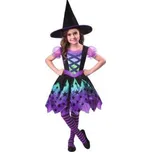 Dětský kostým Čarodějnice - fialový - vel. 2-3 roky - Halloween