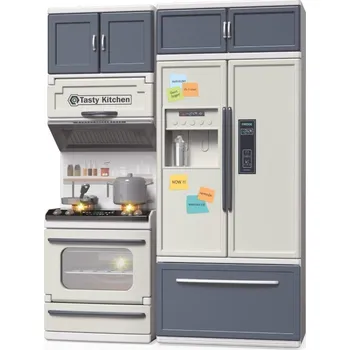 Doplněk pro panenku Wiky W039674 kuchyňska s efekty šedá