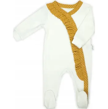 Kojenecký overall Bavlna Overal s dlouhým rukávem, krémová barva, Nicol, vel. 86