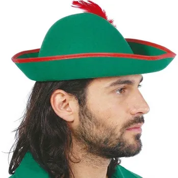 Karnevalový doplněk Čepice klobouk Robin Hood