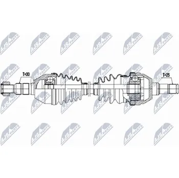Poloosa kola Hnací hřídel - poloosa NTY NPW-PL-170
