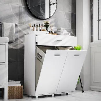 Koš na prádlo VCM Skříň na prádlo „Zalo M“, bílá 496835