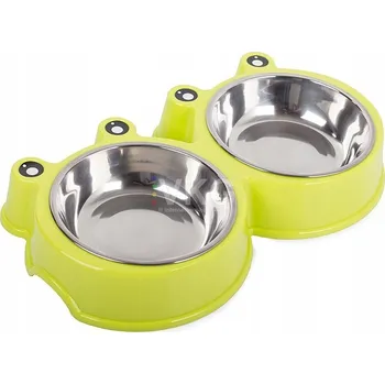 Miska pro psa Sada dvou plastových misek Rozz, vícebarevné, 0,3 l