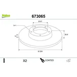 VALEO Brzdový kotouč COATED - 259 mm VA 673065