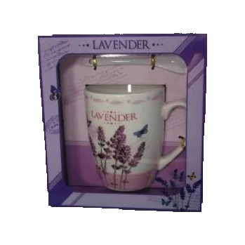 Keramický hrnek 400 ml + lžička LEVANDULE 12-1379
