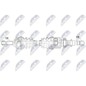 Hnací hřídel - poloosa NTY NPW-RE-256