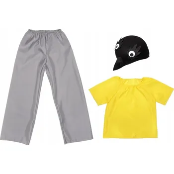 Karnevalový kostým KOSTÝM SIKORKA KALHOTY HALENKA ČEPICE 98-110 3el